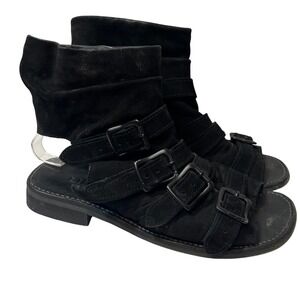LIMI‎ feu Made in Japan Suede Gladiator Booties Sandals Size LL ABOUT 9-9.5